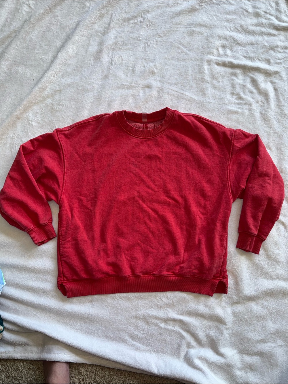 Free People Movement Classic Red Crewneck Sweatshirt